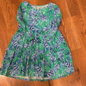 Lilly Pulitzer Kids Dress in Green and Blue